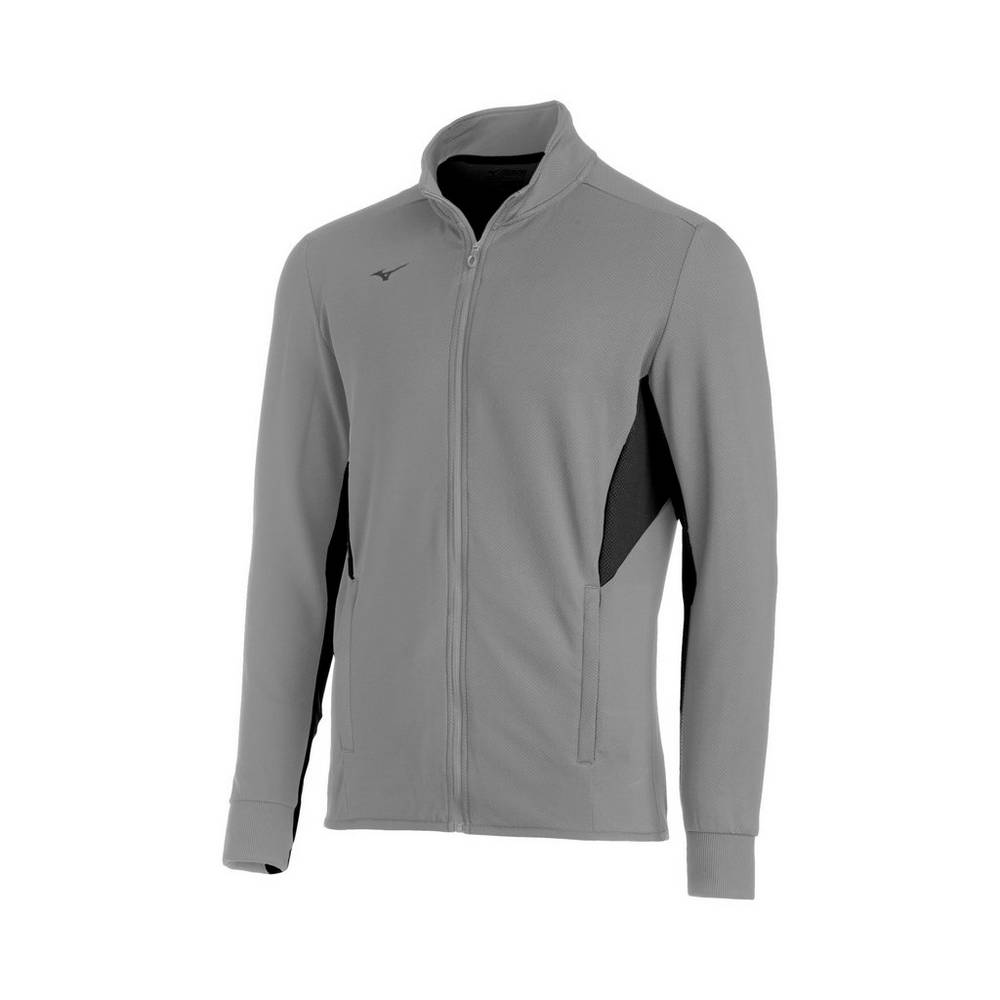 Mizuno Elite Thermal Férfi Jacke Szürke/Fekete CQB708561